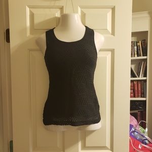 Banana Republic Tank Top Black Mesh
